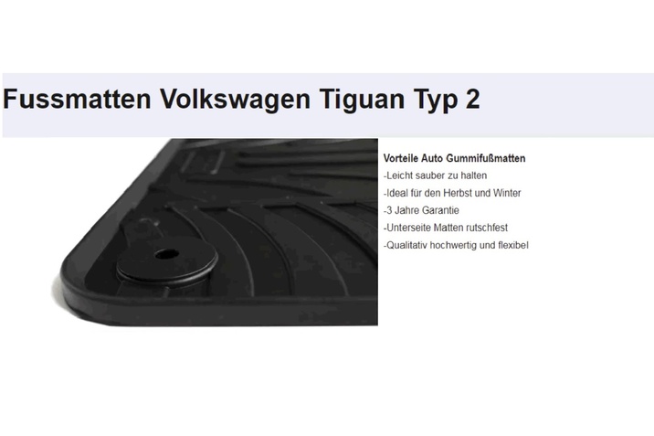 Fussmatten Volkswagen Tiguan Typ 2