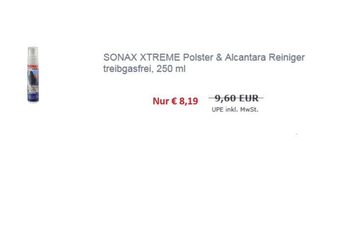 SONAX XTREME Polster & Alcantara Reiniger 250 ml